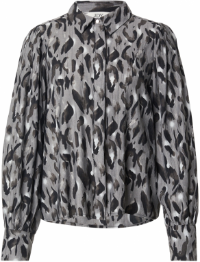 JDY Blúzka  sivá / antracitová / biela