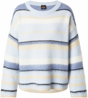 BOSS Sveter 'C_Fosset'  béžová / modrá / svetlomodrá / čierna