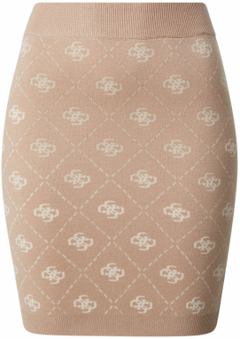 GUESS Sukňa 'SARAH'  kapučíno / biela