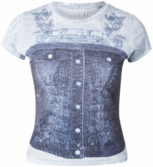 GUESS Tričko  námornícka modrá / modrá denim / svetlomodrá