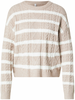 ONLY Sveter 'ONLKATIA'  mokka / biela