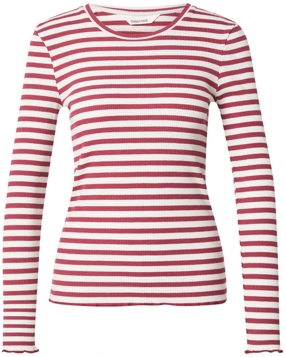 SELECTED Tričko 'SLFANNA'  grenadínová / biela