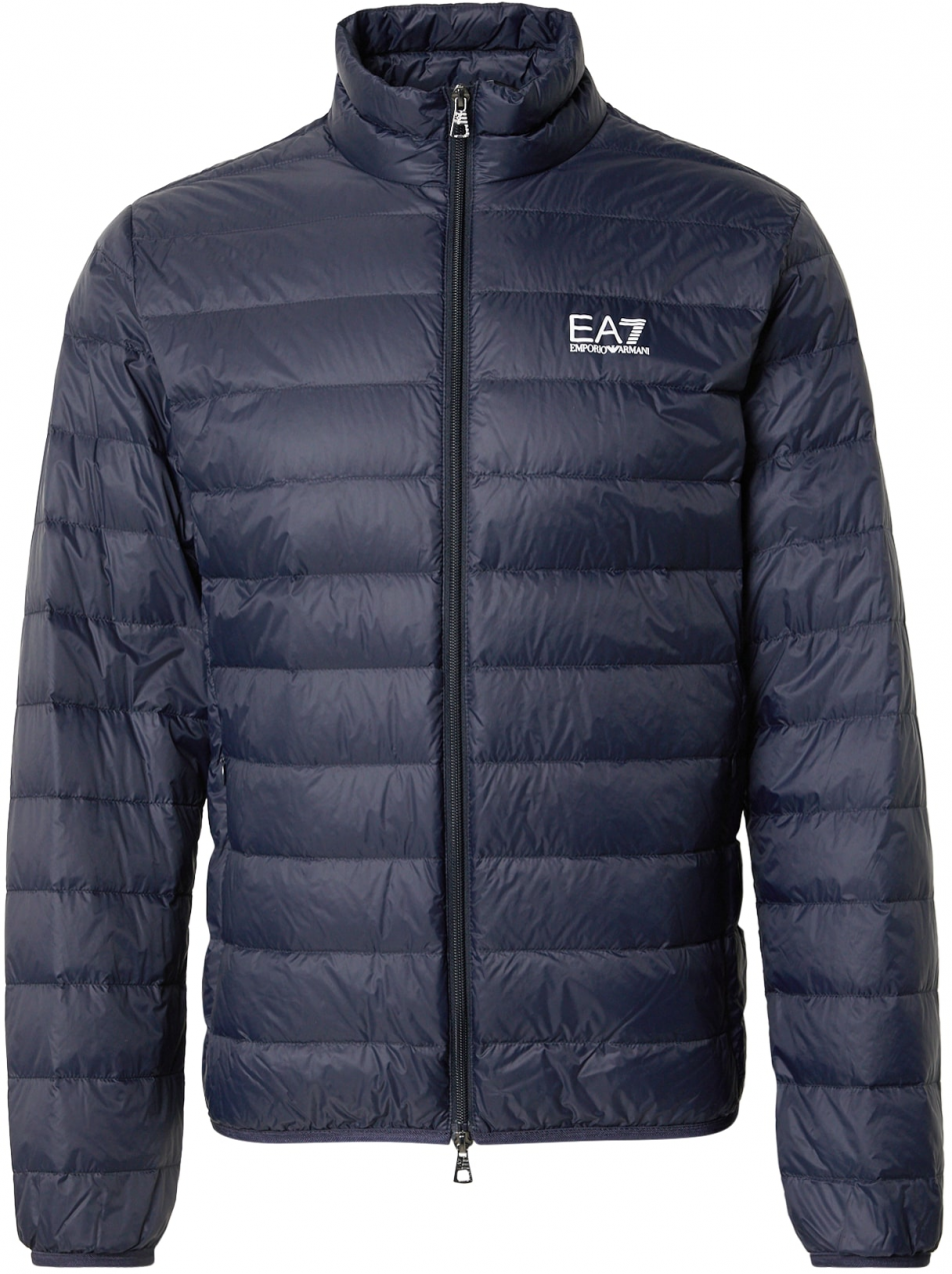 EA7 Emporio Armani Zimná bunda  tmavomodrá / biela