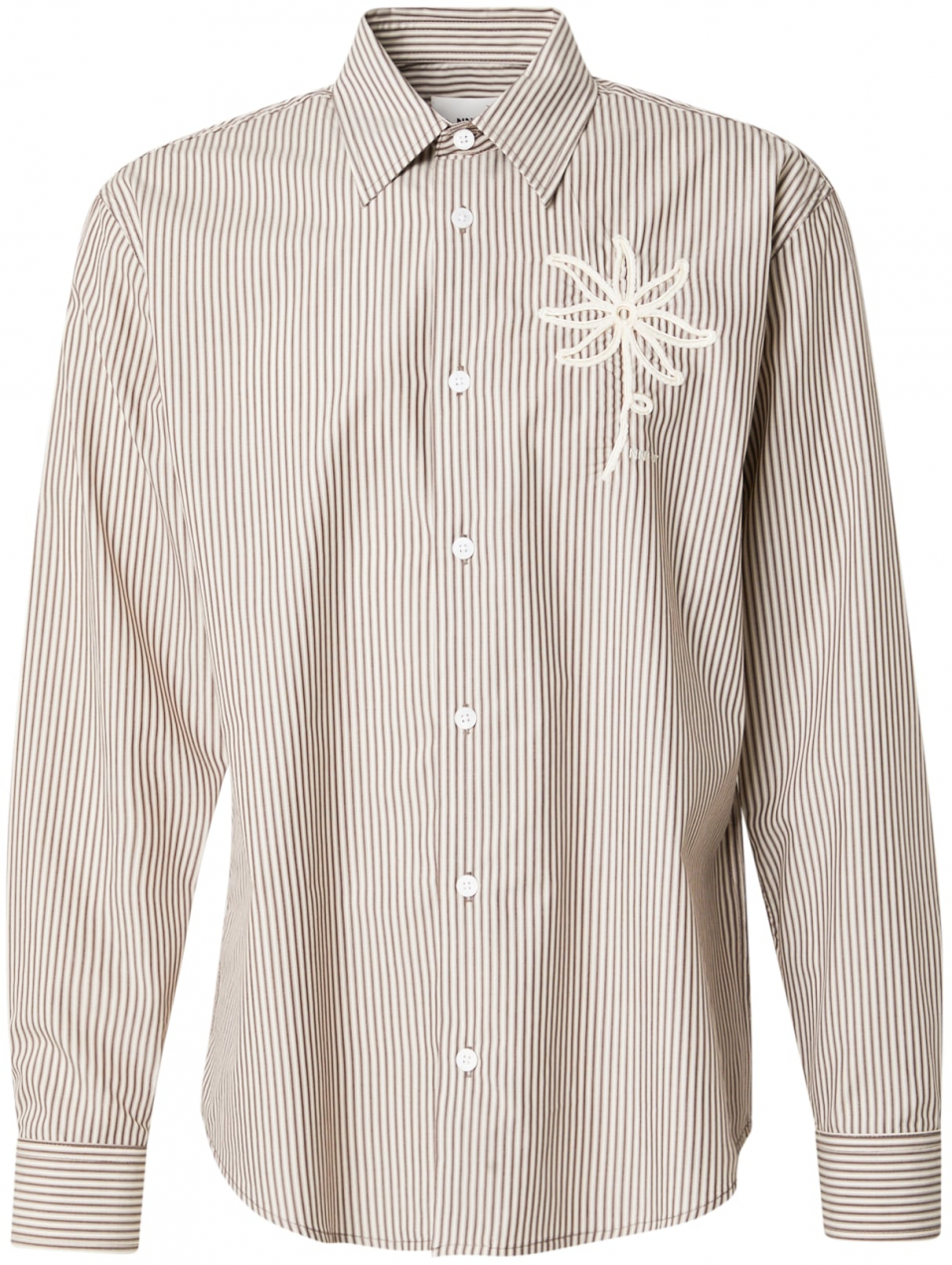 NN07 Košeľa 'Quinsy'  krémová / hnedá