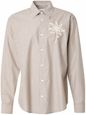 NN07 Košeľa 'Quinsy'  krémová / hnedá