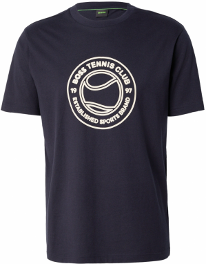 BOSS Tričko  nebielená / námornícka modrá