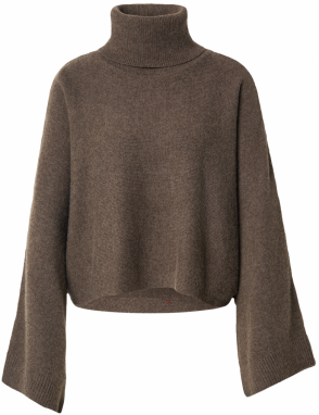 SELECTED Sveter  tmavohnedá