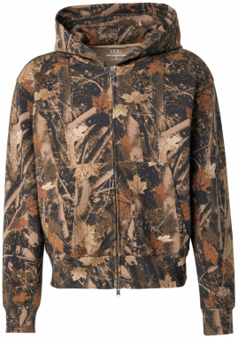 Abercrombie & Fitch Tepláková bunda  gaštanová / kaki / olivová / čierna