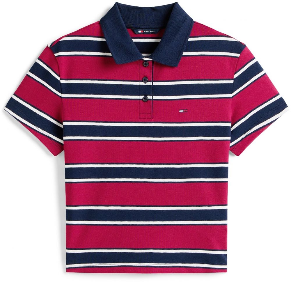 Tommy Jeans Tričko 'ESSENTIAL'  námornícka modrá / červená / biela