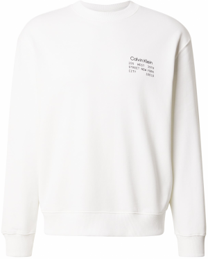 Calvin Klein Jeans Mikina  čierna / biela