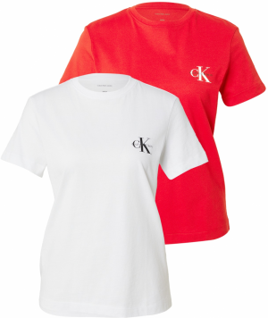 Calvin Klein Jeans Tričko  červená / čierna / biela