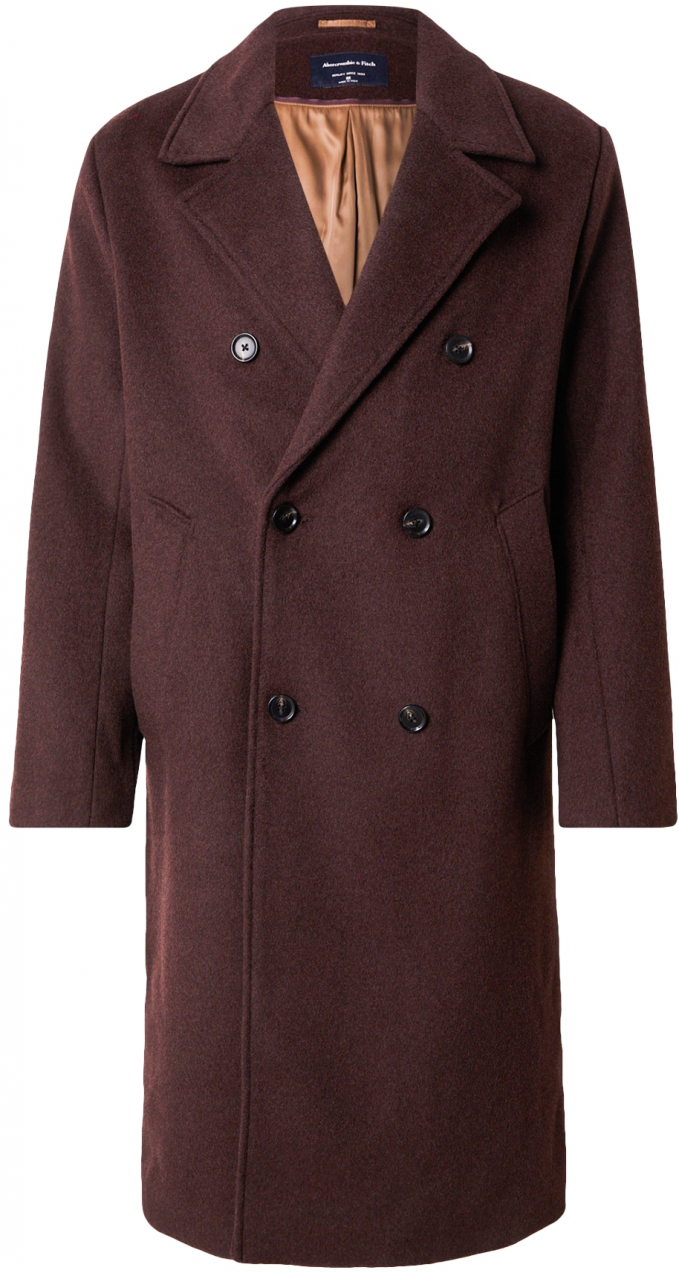 Abercrombie & Fitch Prechodný kabát  tmavohnedá