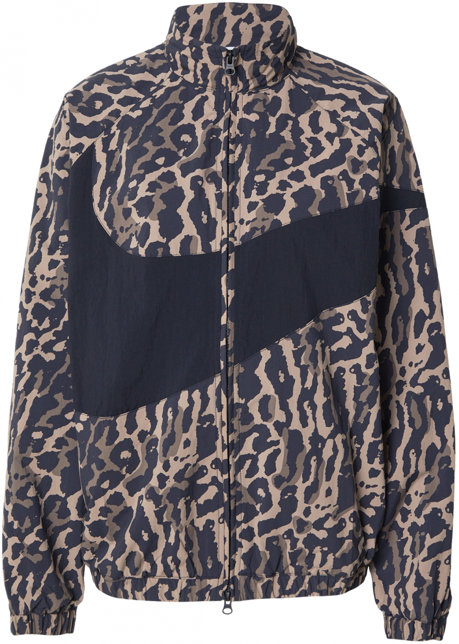 Nike Sportswear Prechodná bunda  béžová / tmavošedá / čierna