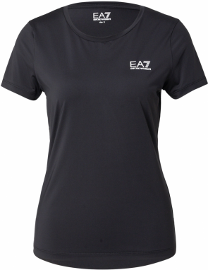 EA7 Emporio Armani Funkčné tričko  čierna / biela