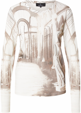 monari Tričko  hnedá / kapučíno / šedobiela