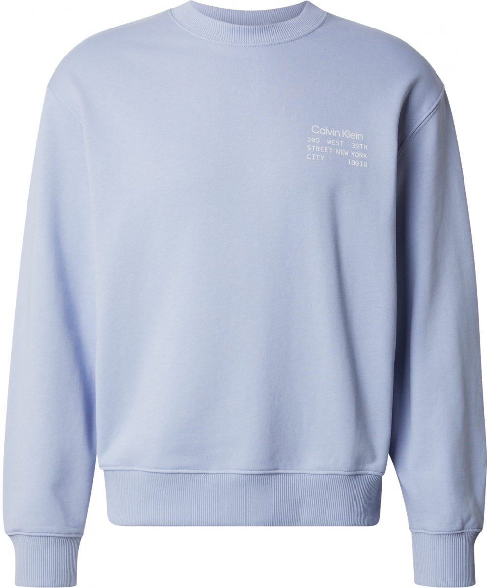 Calvin Klein Jeans Mikina  pastelovo fialová / biela