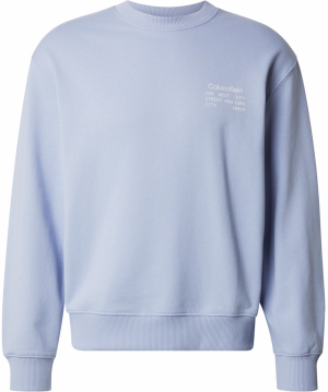 Calvin Klein Jeans Mikina  pastelovo fialová / biela