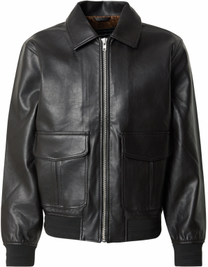 Abercrombie & Fitch Prechodná bunda  čierna