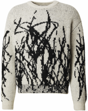 WEEKDAY Sveter 'Emilio'  krémová / čierna