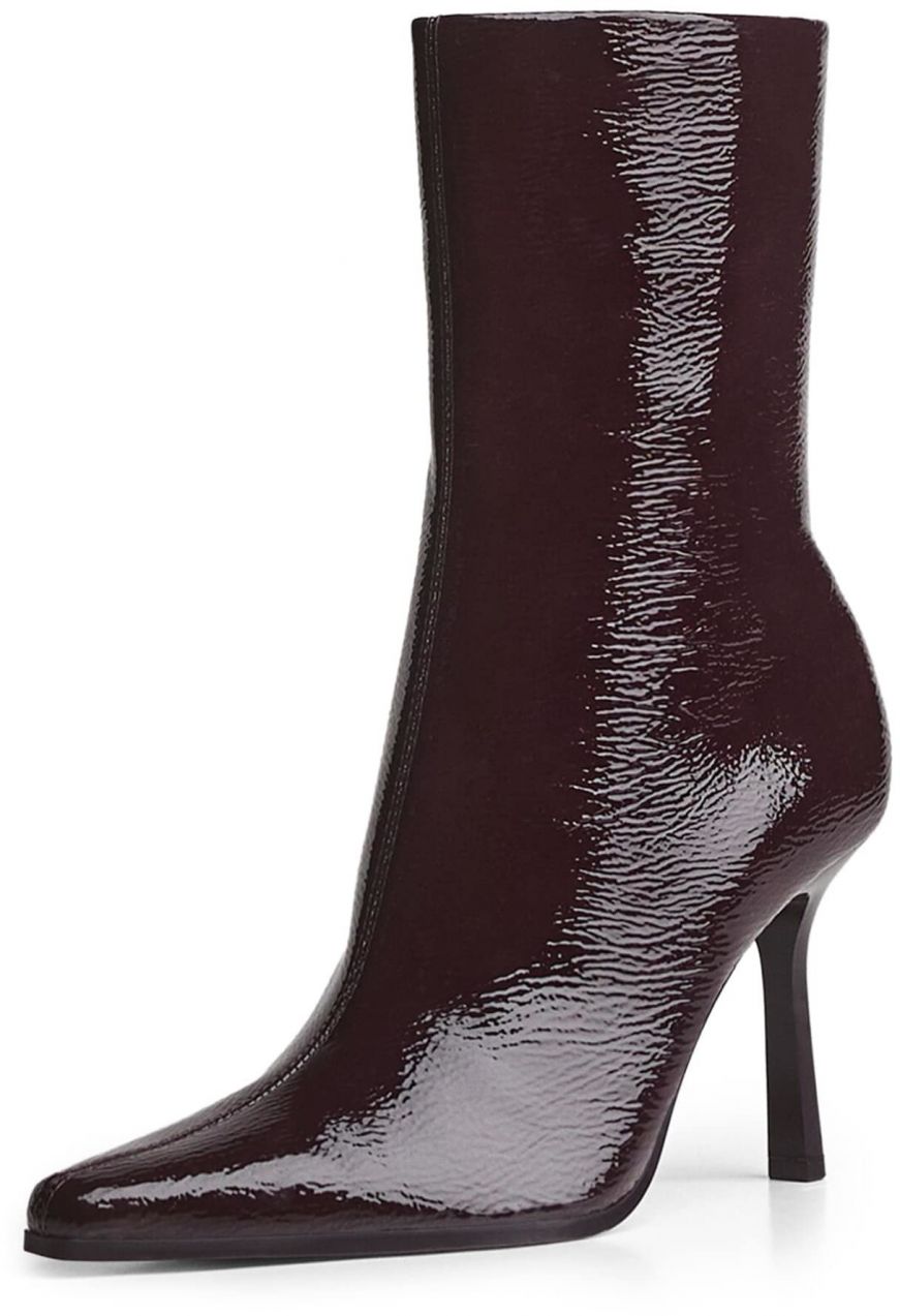 Bershka Členkové čižmy  burgundská