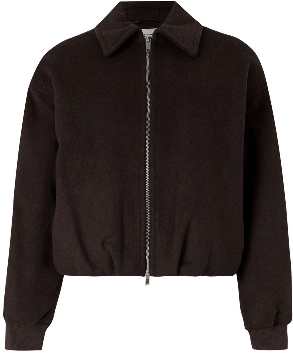 Abercrombie & Fitch Prechodná bunda  čokoládová