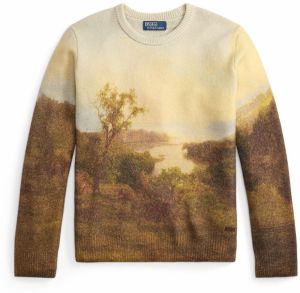 Polo Ralph Lauren Sveter  svetlobéžová / hnedá / svetložltá / olivová