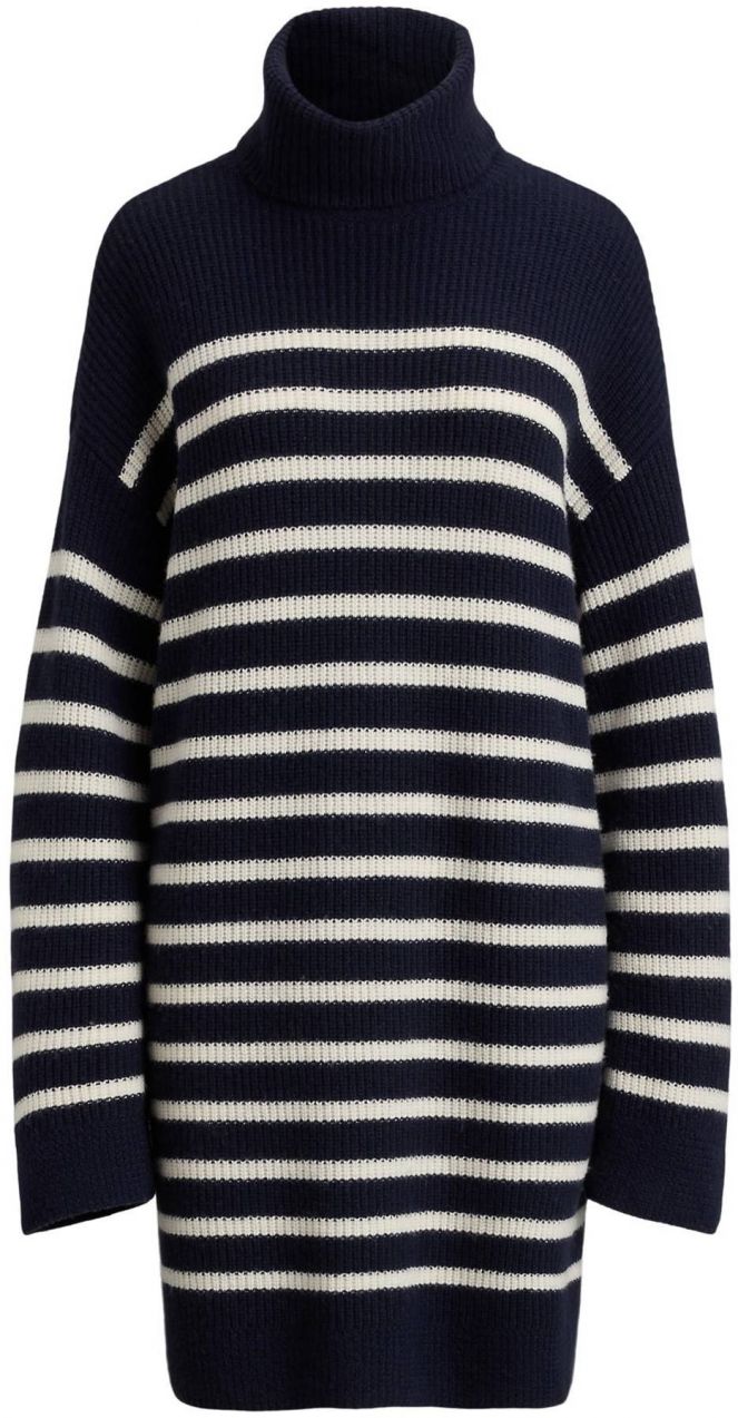 Lauren Ralph Lauren Pletené šaty  námornícka modrá / biela