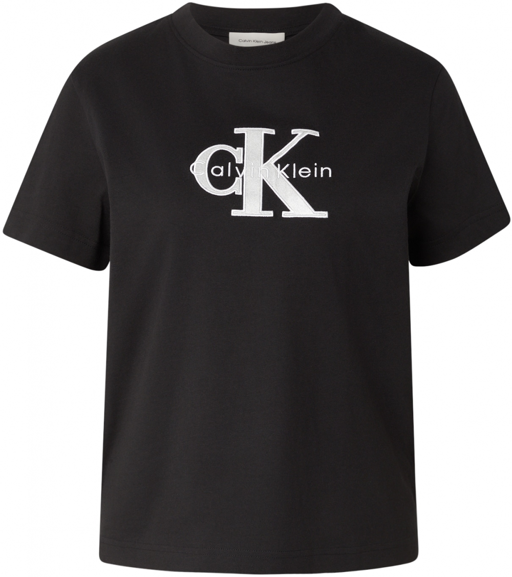 Calvin Klein Jeans Tričko 'CLASSIC'  svetlosivá / čierna / biela