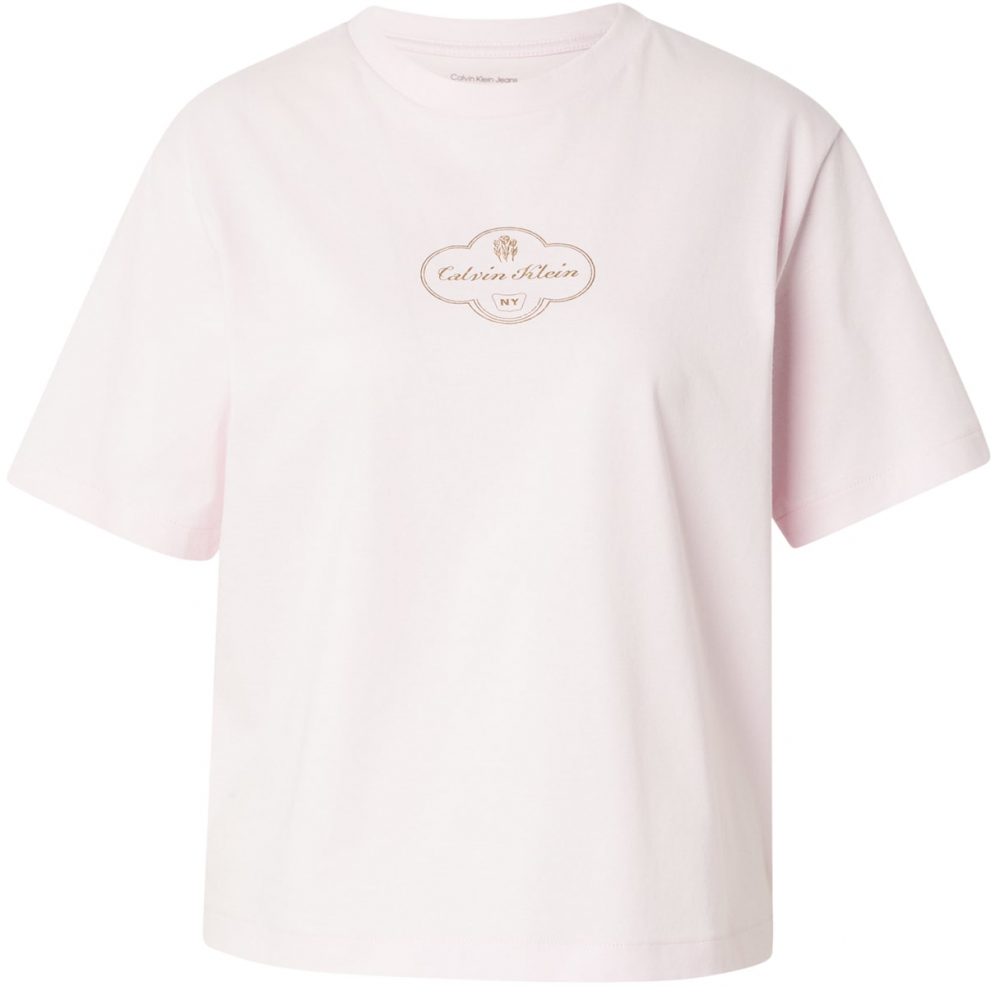 Calvin Klein Jeans Tričko  zlatá / púdrová