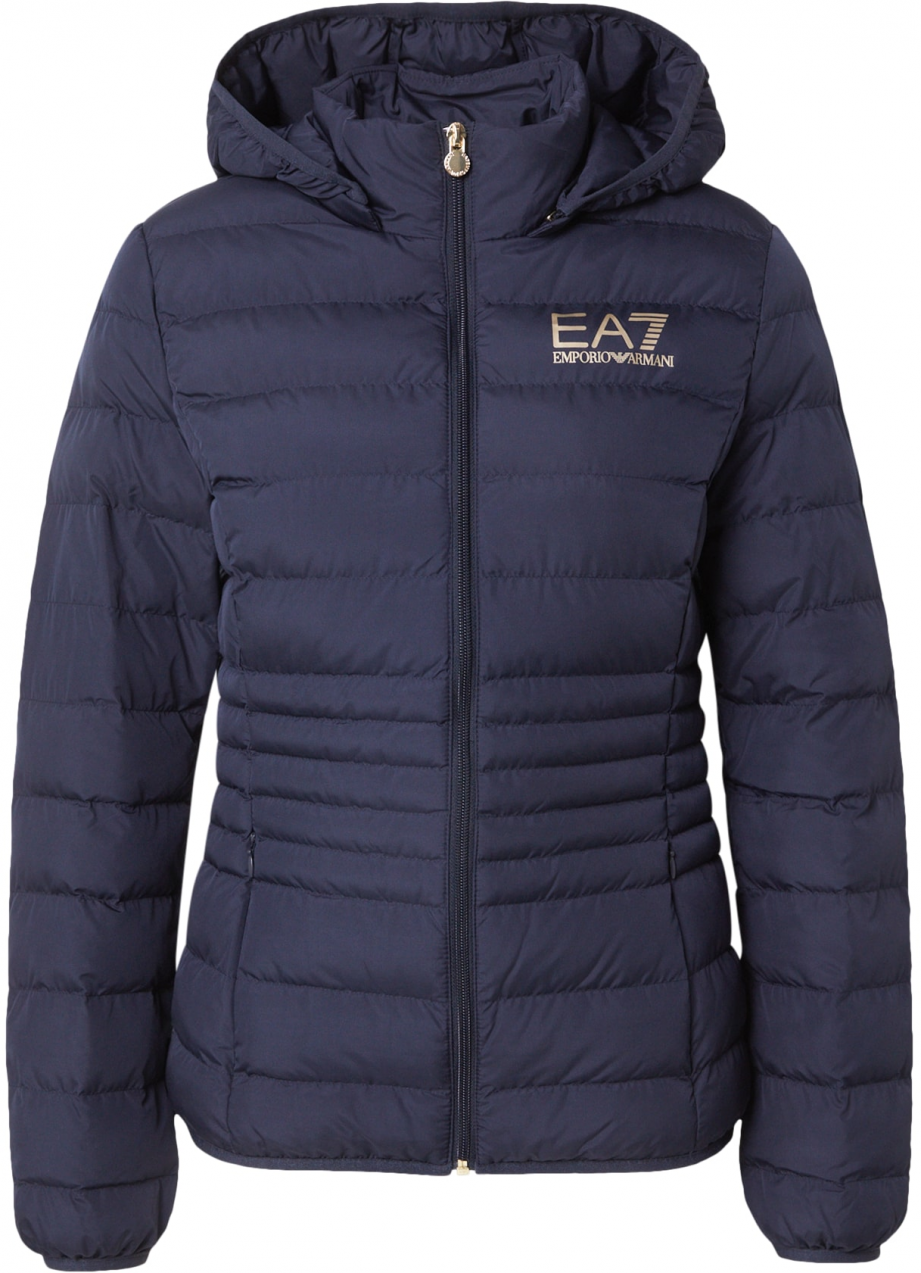 EA7 Emporio Armani Prechodná bunda 'Giubbotto'  námornícka modrá / zlatá