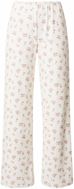 Abercrombie & Fitch Pyžamové nohavice  krémová / tmavobéžová