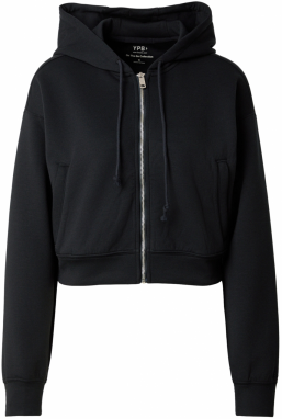 Abercrombie & Fitch Tepláková bunda  čierna