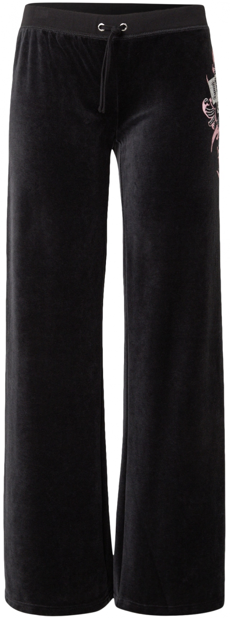 Juicy Couture Nohavice 'WRAP YOU UP'  ružová / čierna / strieborná