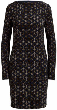 Lauren Ralph Lauren Šaty 'CLASSIC'  námornícka modrá / hnedá / svetložltá