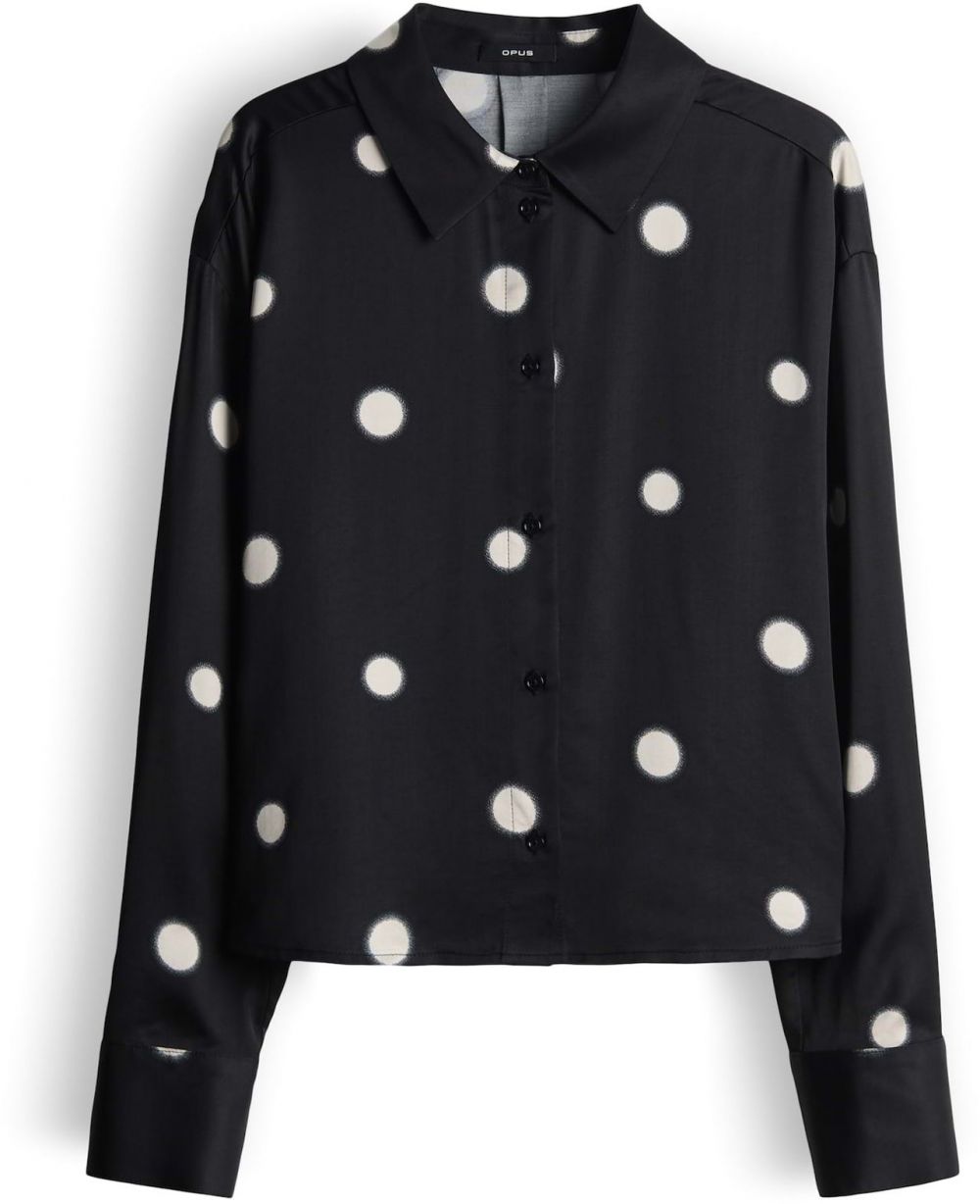 OPUS Blúzka 'Famena'  čierna / prírodná biela