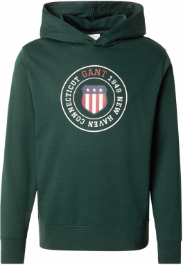 GANT Mikina  námornícka modrá / tmavozelená / červená / biela