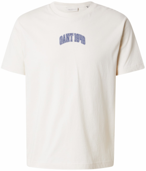 GANT Tričko  krémová / námornícka modrá