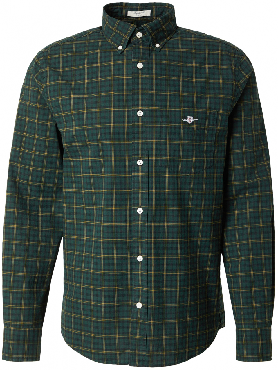 GANT Košeľa 'CLASSIC'  tmavožltá / tmavozelená / čierna