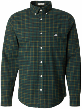 GANT Košeľa 'CLASSIC'  tmavožltá / tmavozelená / čierna