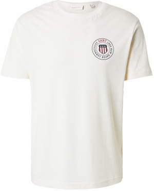 GANT Tričko  svetlobéžová / námornícka modrá / červená