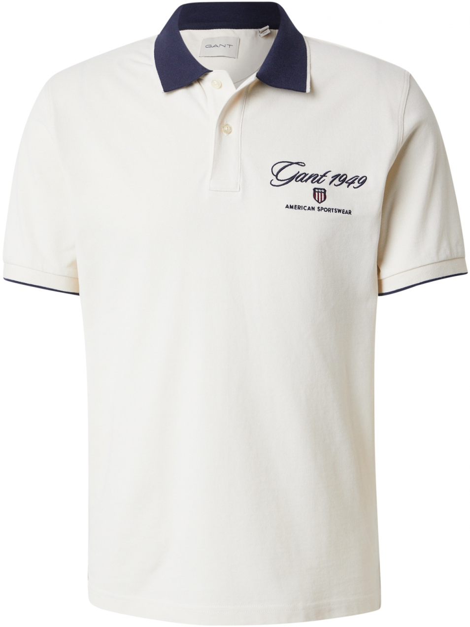 GANT Tričko  krémová / tmavomodrá / červená