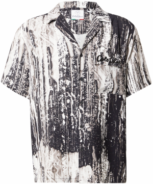 Carlo Colucci Košeľa  sivobéžová / čierna / biela