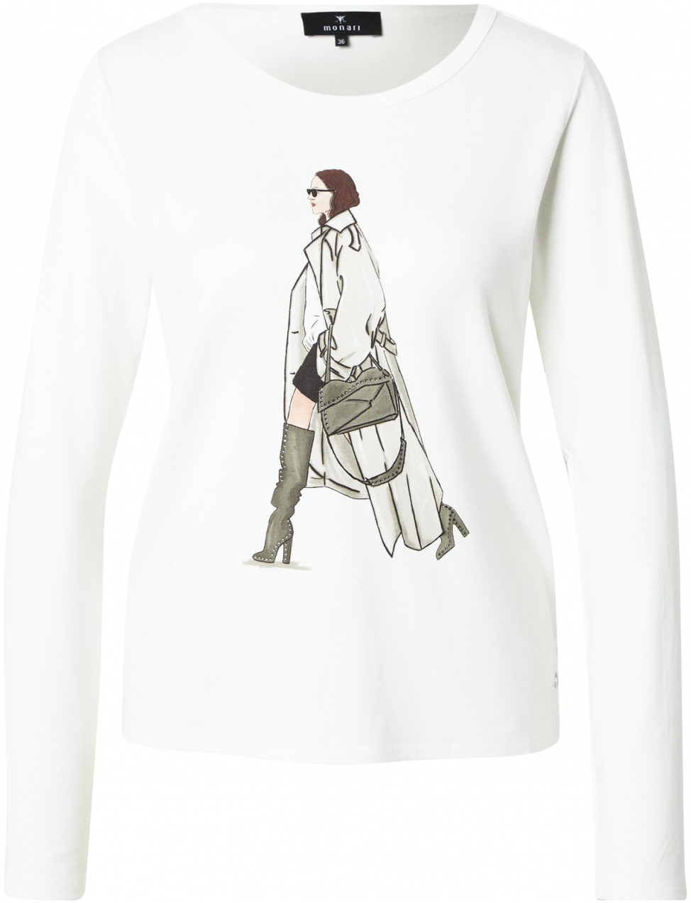 monari Tričko  sivá / svetlosivá / šedobiela