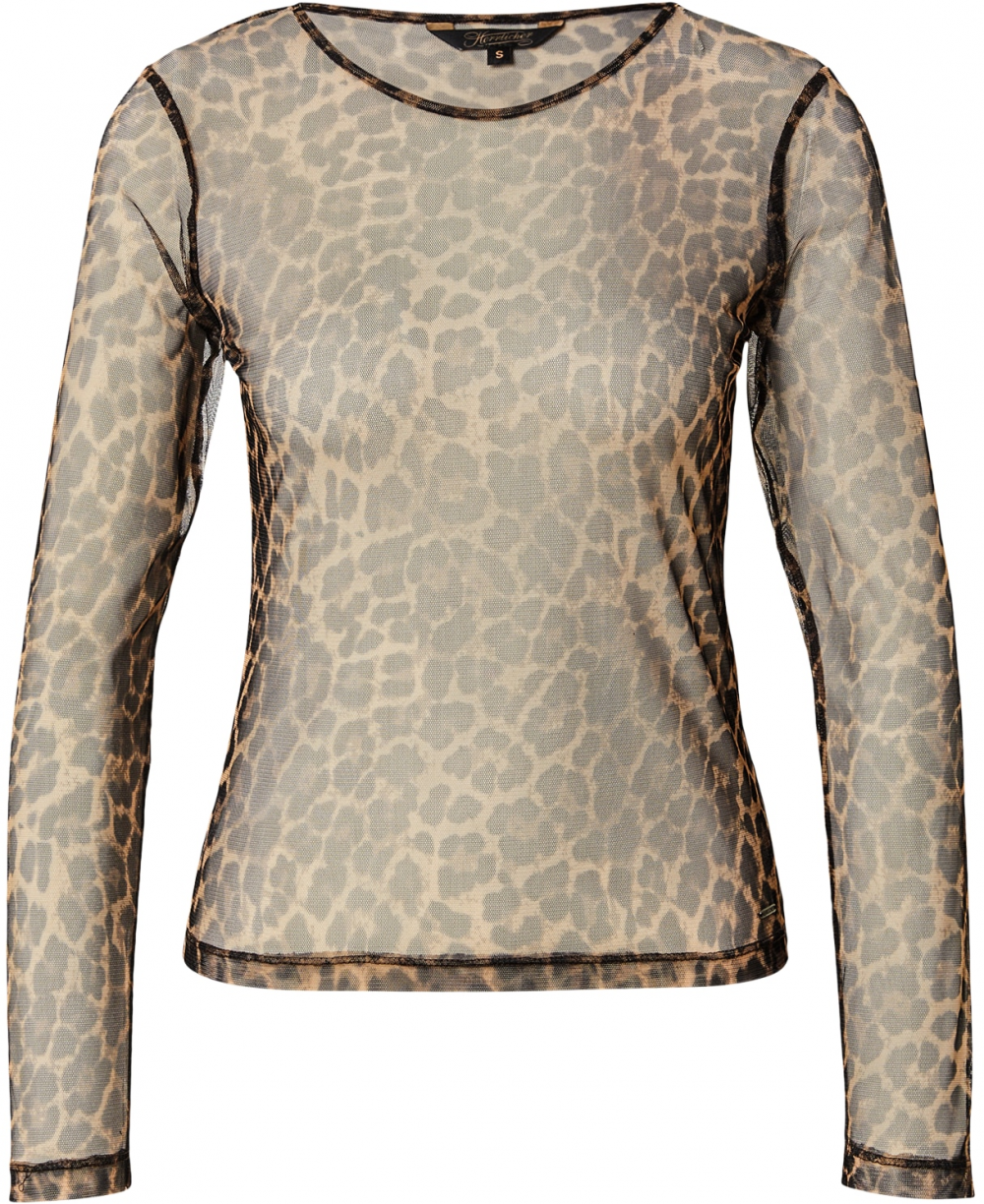 Herrlicher Tričko  krémová / čokoládová