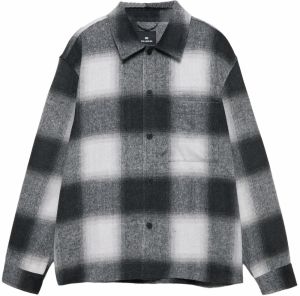 Pull&Bear Prechodná bunda  sivá / čierna / biela