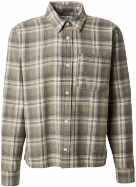 HOLLISTER Košeľa  svetlozelená / biela