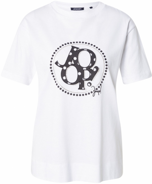 JOOP! Tričko 'Tammi'  svetlobéžová / čierna / biela