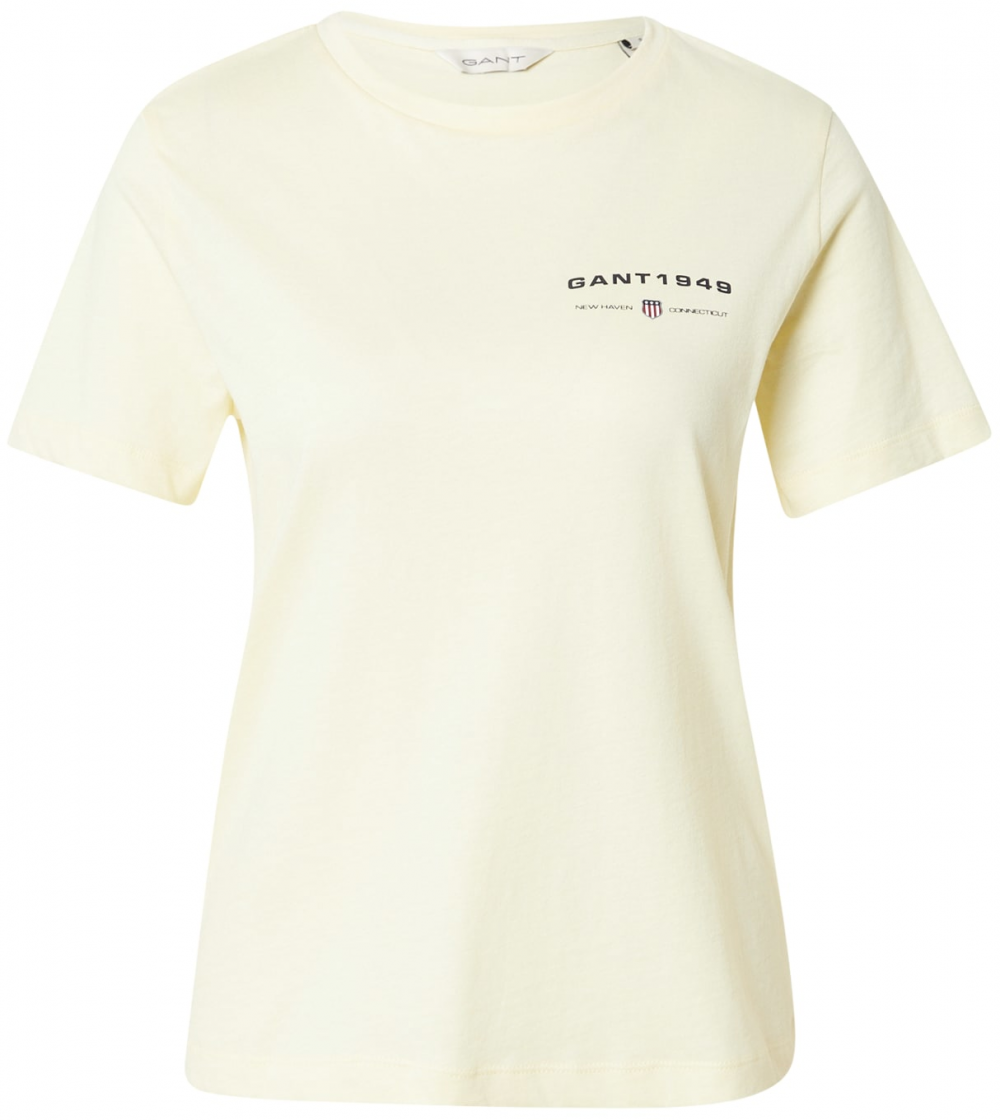 GANT Tričko  svetložltá / čierna
