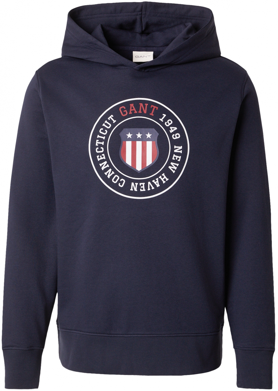 GANT Mikina  tmavomodrá / červená / biela