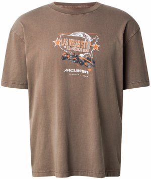 HOLLISTER Tričko 'MCLAREN VEGAS'  svetlohnedá / svetlooranžová / čierna / biela